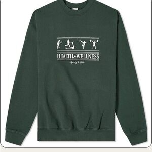 Sporty & Rich Men's Green Crewneck Sweatshirt